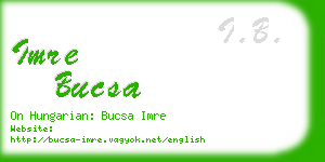 imre bucsa business card